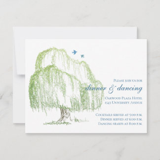 Carte de réception de mariage de Willow Tree