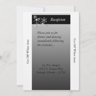 Carte de réception de mariage en diamant d'hiver