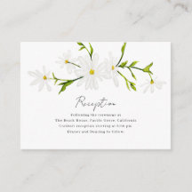 Carte de réception de mariage floral à l'aquarelle