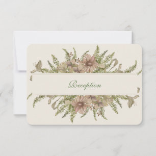Carte de réception de mariage floral aquarelle Gin