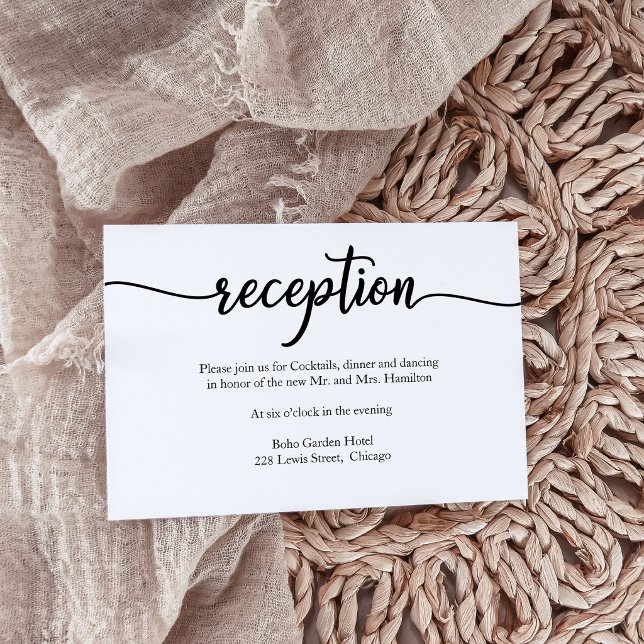 Carte de réception de mariage minimaliste moderne (Créateur téléchargé)
