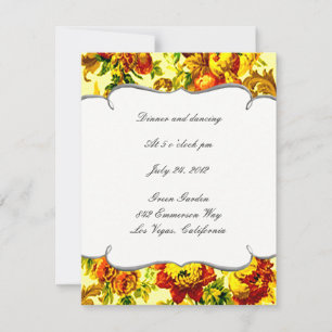Carte de réception de mariage printanière