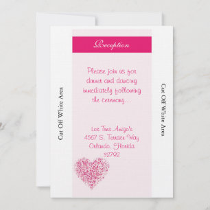 Carte de réception de mariage rose pâle