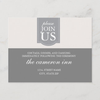 Carte de réception de mariage ruban personnalisé m