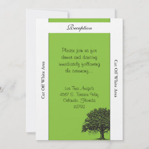 Carte de réception de mariage vert/noir Spring Tre