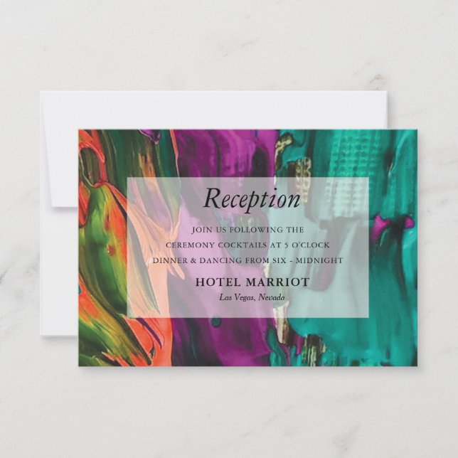 Carte de réception en acrylique pour peinture Abst (Devant)