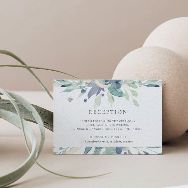 Carte de réception florale aquarelle de Mountain M (Créateur téléchargé)