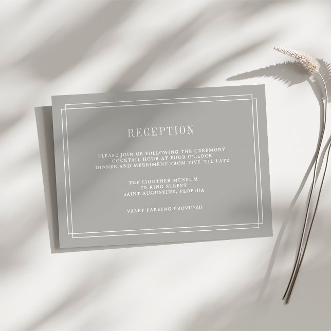 Carte de réception intemporelle | Vert (Créateur téléchargé)