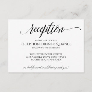 Carte de Réception Luxueuse Calligraphie-Typograph