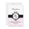 Carte de réception Mariage damassé Rose Pic Initia
