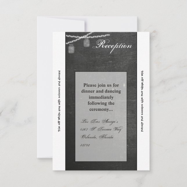 Carte de réception Mason Jar Chaleur de chaîne de  (Devant)