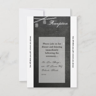 Carte de réception Mason Jar Chaleur de chaîne de