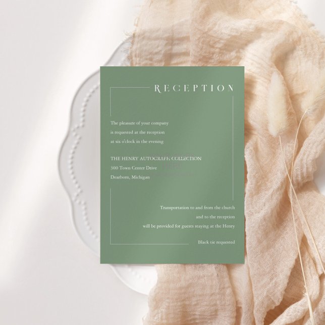 Carte de réception moderne, initiales (Créateur téléchargé)