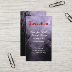 Carte de réception modifiable Haunée Raven Purple
