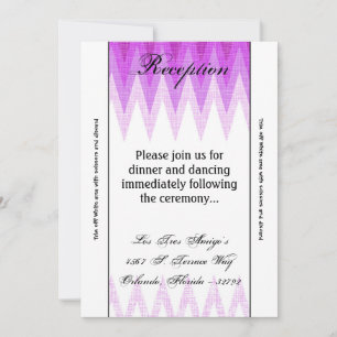 Carte de réception Ombre Chevron Purple 3,5 x 7