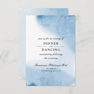 Carte de réception Ombre Watercolor Wedding   Bleu