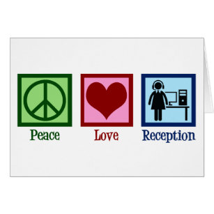 Carte de réception Peace Love