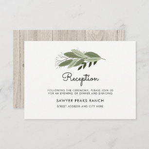 Carte de réception Rustic Mariage Sprigs