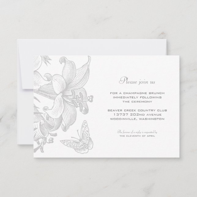 Carte de réception Vow Renewal Silver 25th Anniver (Devant)