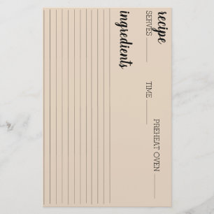 Carte de recette