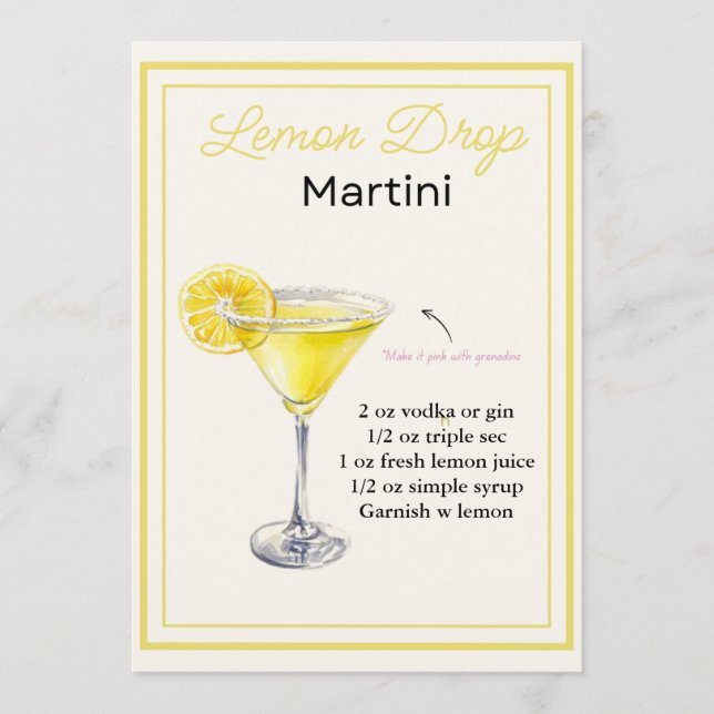 Carte de recette à base de martini au citron modif (Devant)