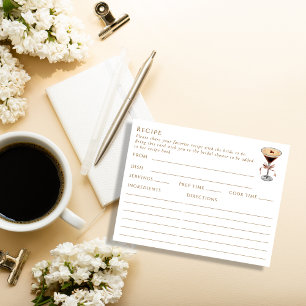 Carte de recette à thème Espresso Martini à double