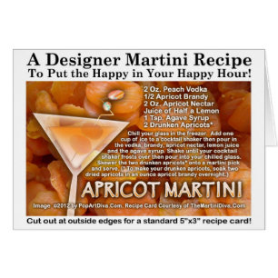 Carte de recette Apricot Martini