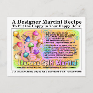 Carte de recette Banana Split Ice Cream Martini Re