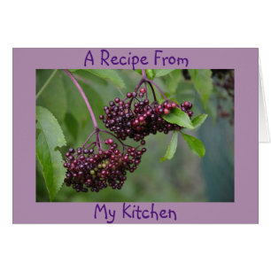 Carte de recette blanche Elderberry