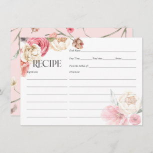 carte de recette boho chic boho rose floral