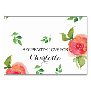 carte de recette boho chic Coral fleurie douche nu