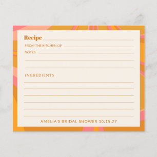 Carte de recette Boho Fête des mariées en marbre r