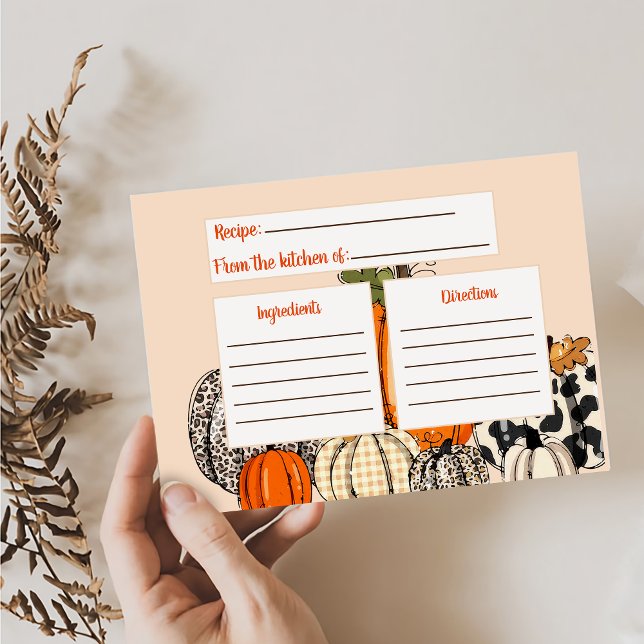 Carte de recette Citrouille d'automne (Créateur téléchargé)