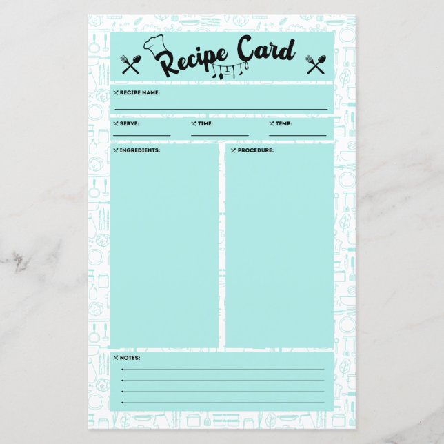 Carte de recette conviviale PCOS (Devant)