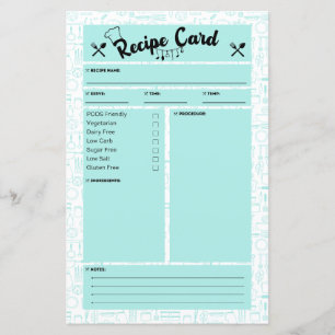 Carte de recette conviviale PCOS