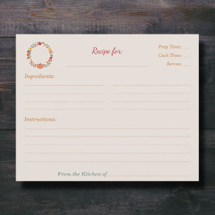 Carte de recette de Baby Shower de mariage & autom