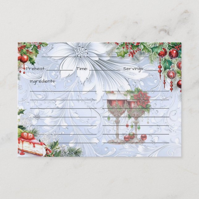 Carte de recette de bouchée de givre (Devant)