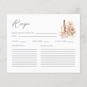 Carte de recette de brunch élégant et de shower de