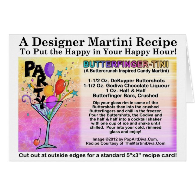 Carte de recette de Butterfinger-Tini Martini (Devant horizontal)