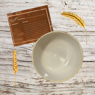 Carte de recette de caramel brûlé