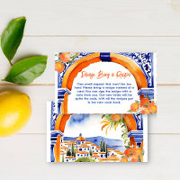 Carte de recette de carreaux bleu orange azulejo t