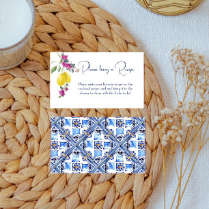 Carte de recette de citrons italiens bougainvillea