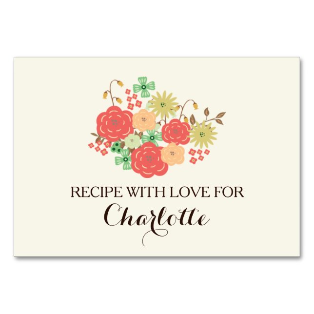 carte de recette de douche à la menthe fleurie d'i (Devant)