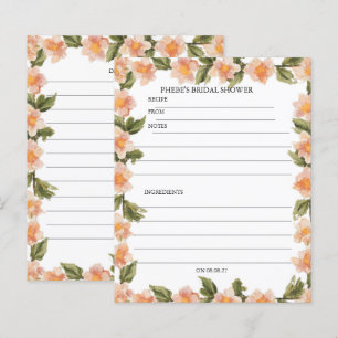 Carte de recette de douche de mariage Floral Moder