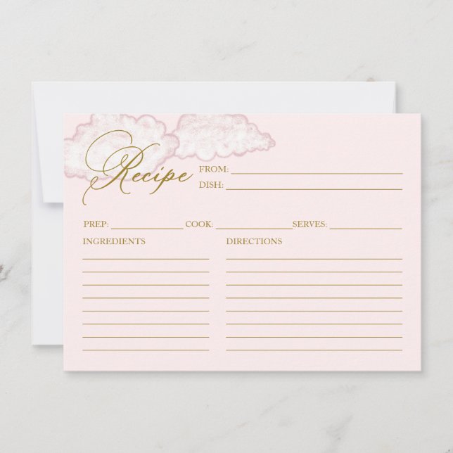 Carte de recette de douche de mariage moderne sur  (Devant)