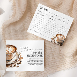 Carte de recette de douche de mariée Love is Brewi