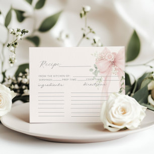 carte de recette de douche nuptiale à ruban