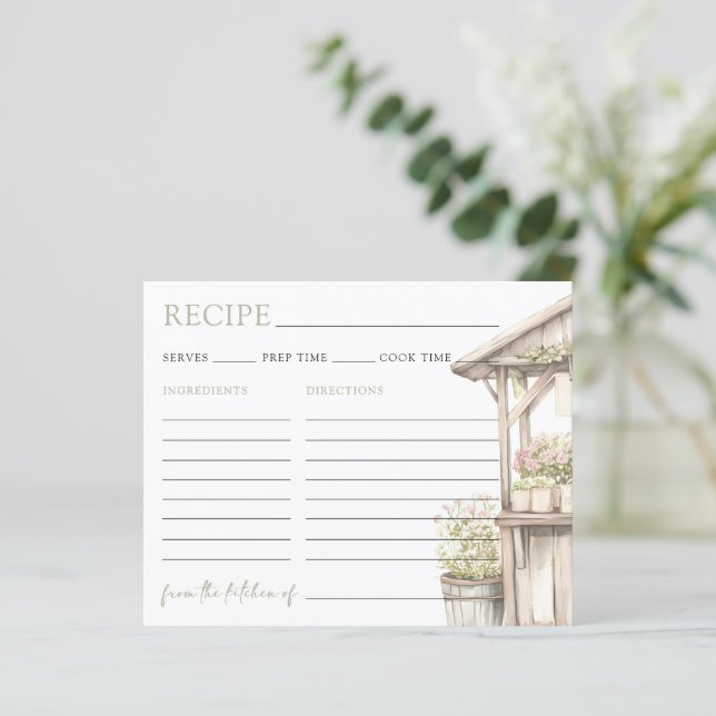 Carte de recette de douche nuptiale Fresh Off The  (Debout devant)