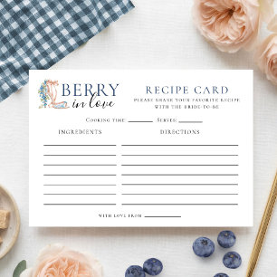 Carte de recette de douche nuptiale myrtille Berry