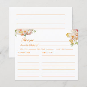 Carte de recette de douche nuptiale Ranunculus